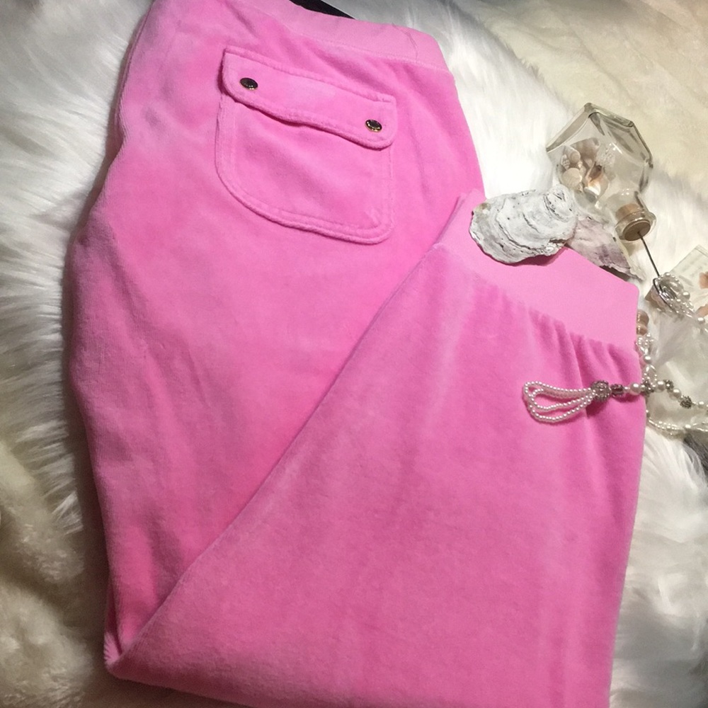 🎀👑Juicy Couture® Pink Slim track Pants 👑🎀 Y2K🚩
